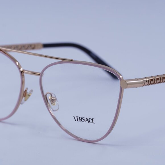Versace VE1296 1515 Eyeglasses Pastel Rose 55mm Cat Eye Frame - Picture 7 of 8